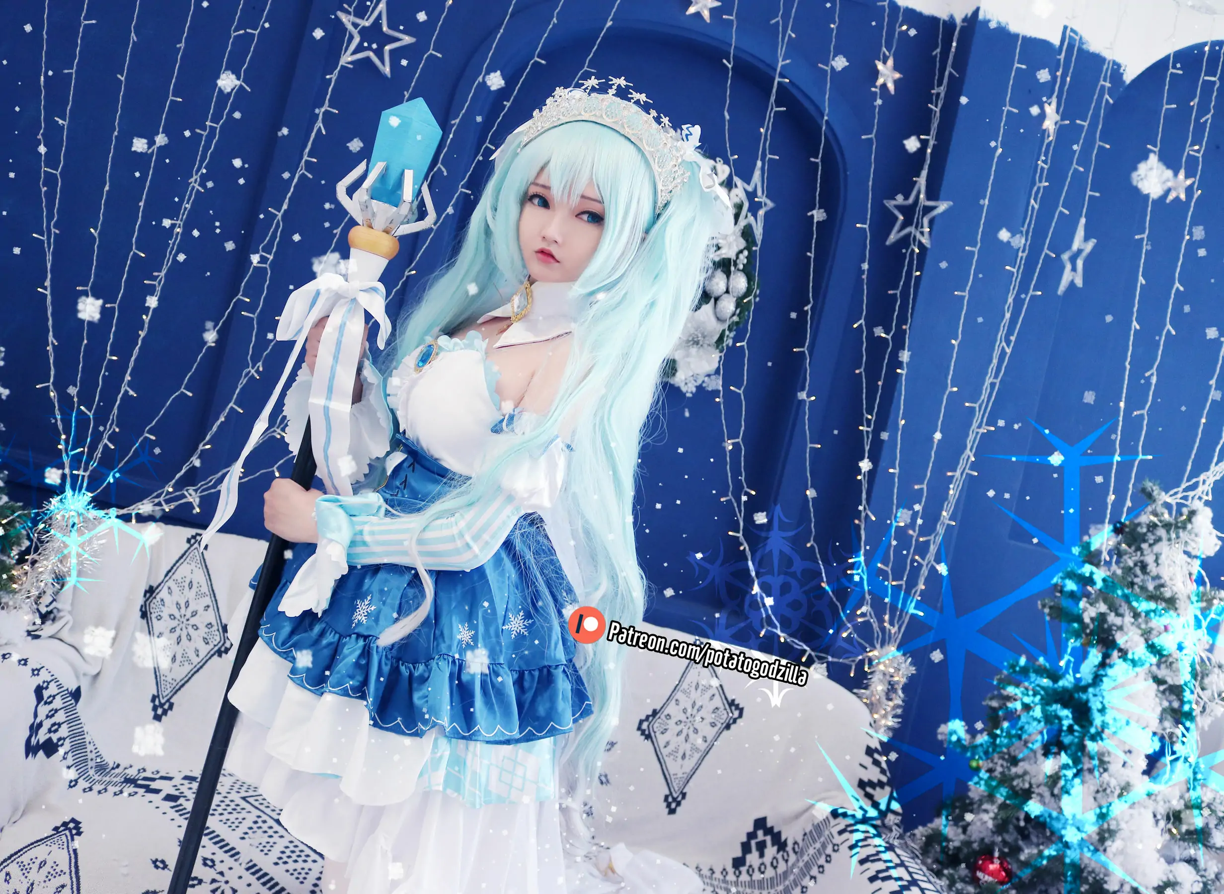 [COS福利] Coser小姐姐Potato Godzilla - Snow Miku