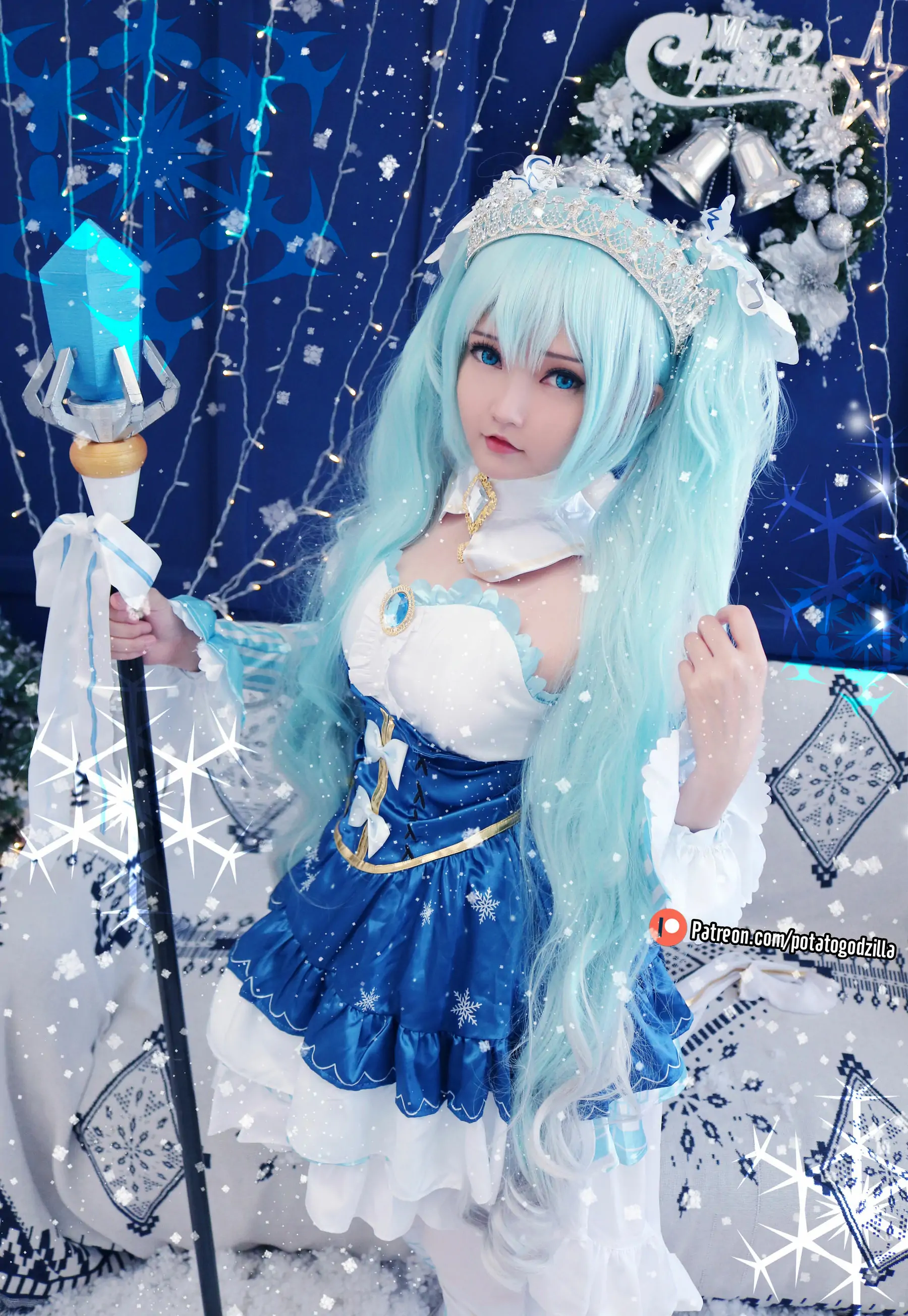 [COS福利] Coser小姐姐Potato Godzilla - Snow Miku