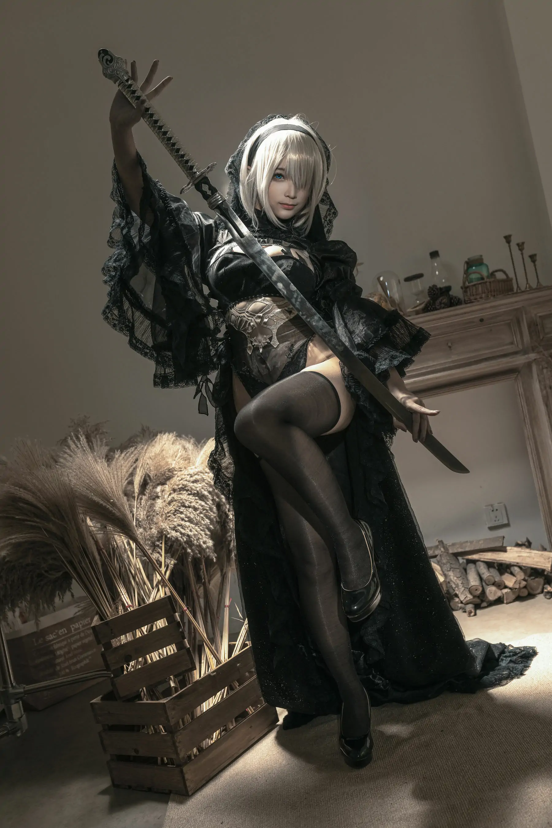 [Cosplay] 动漫博主蠢沫沫 - 尼尔纪元 黑花嫁