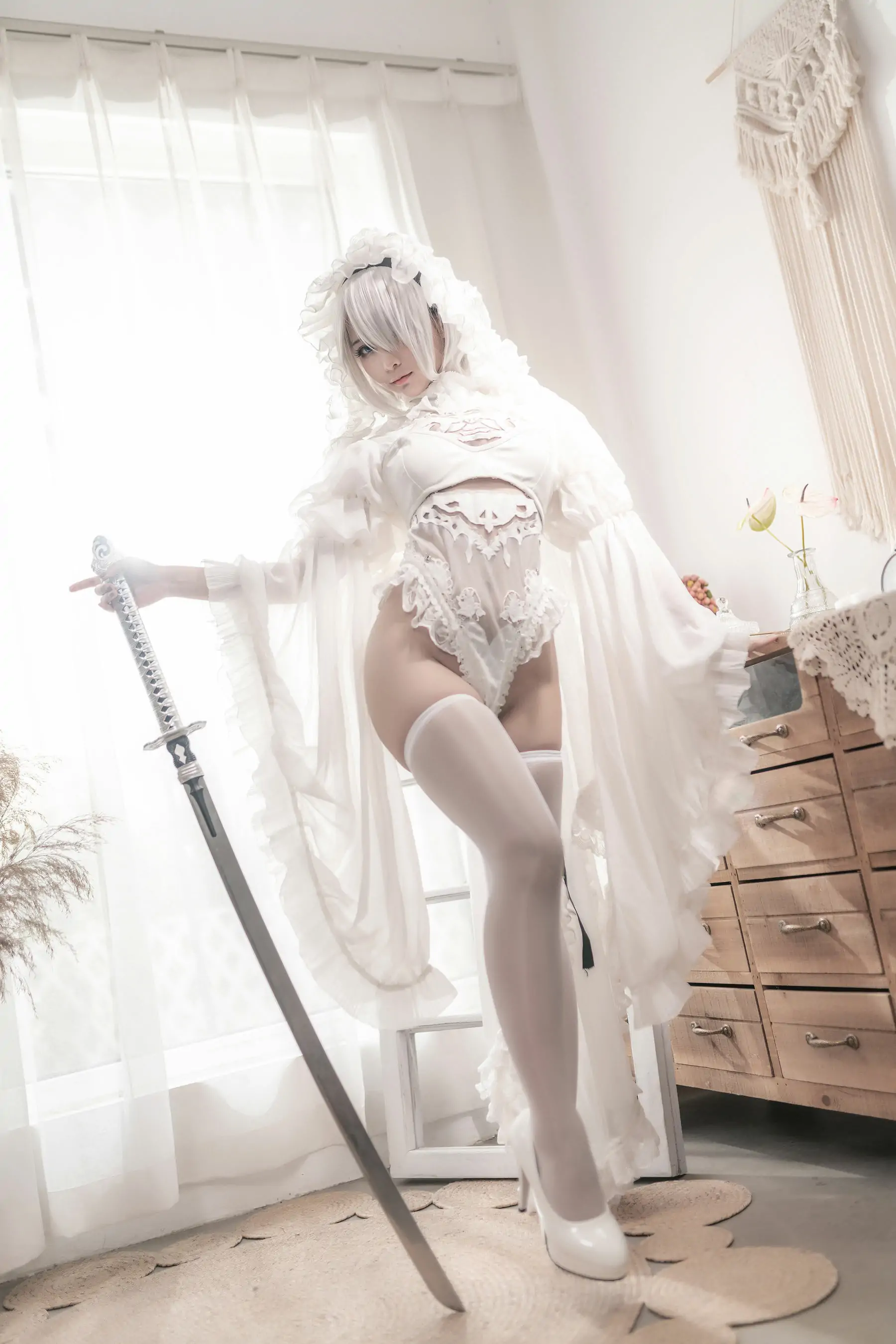 [Cosplay] 动漫博主蠢沫沫 - 尼尔纪元 白花嫁