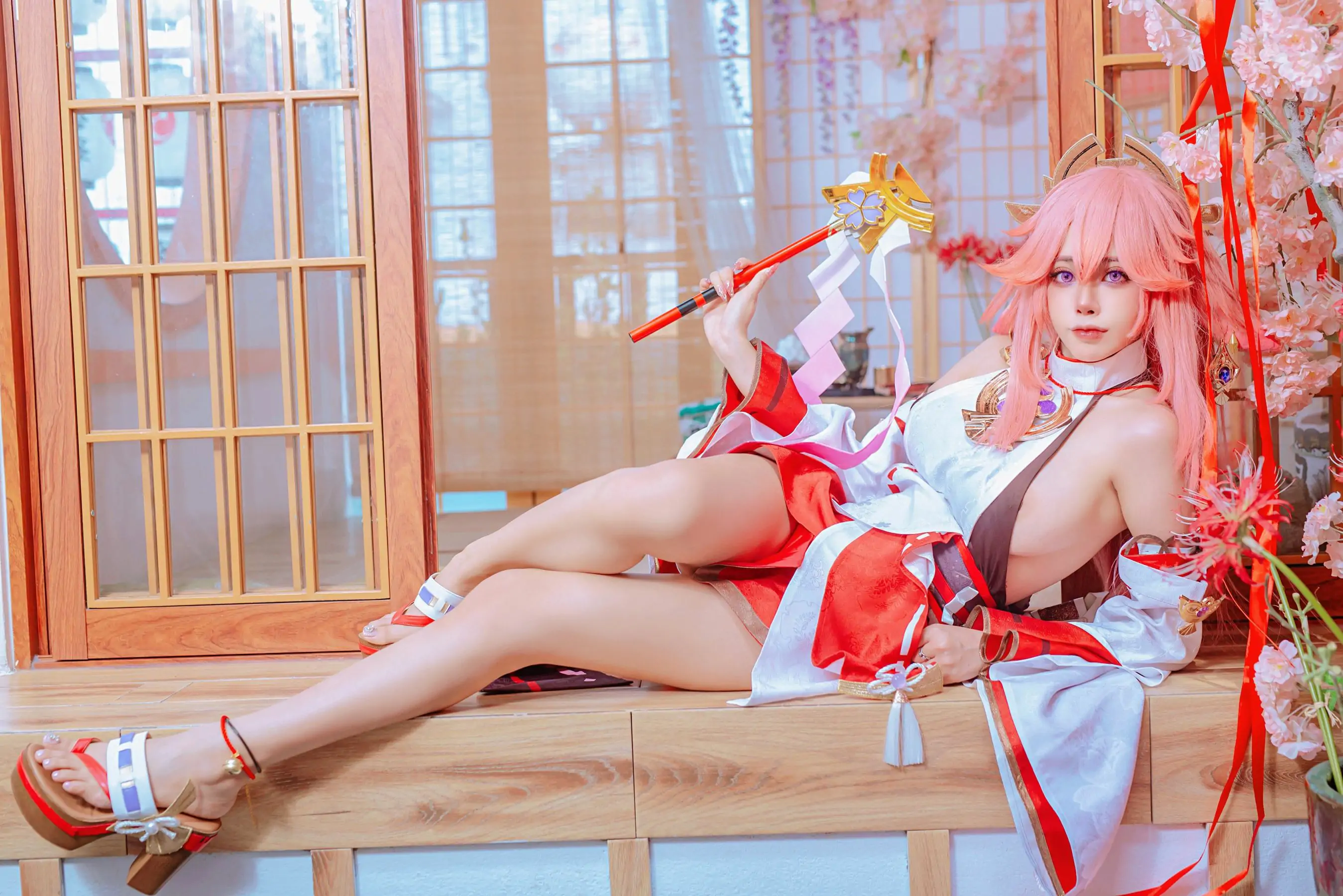 [福利COS] 日本性感萝莉Byoru&Yae Miko Raiden Shogun