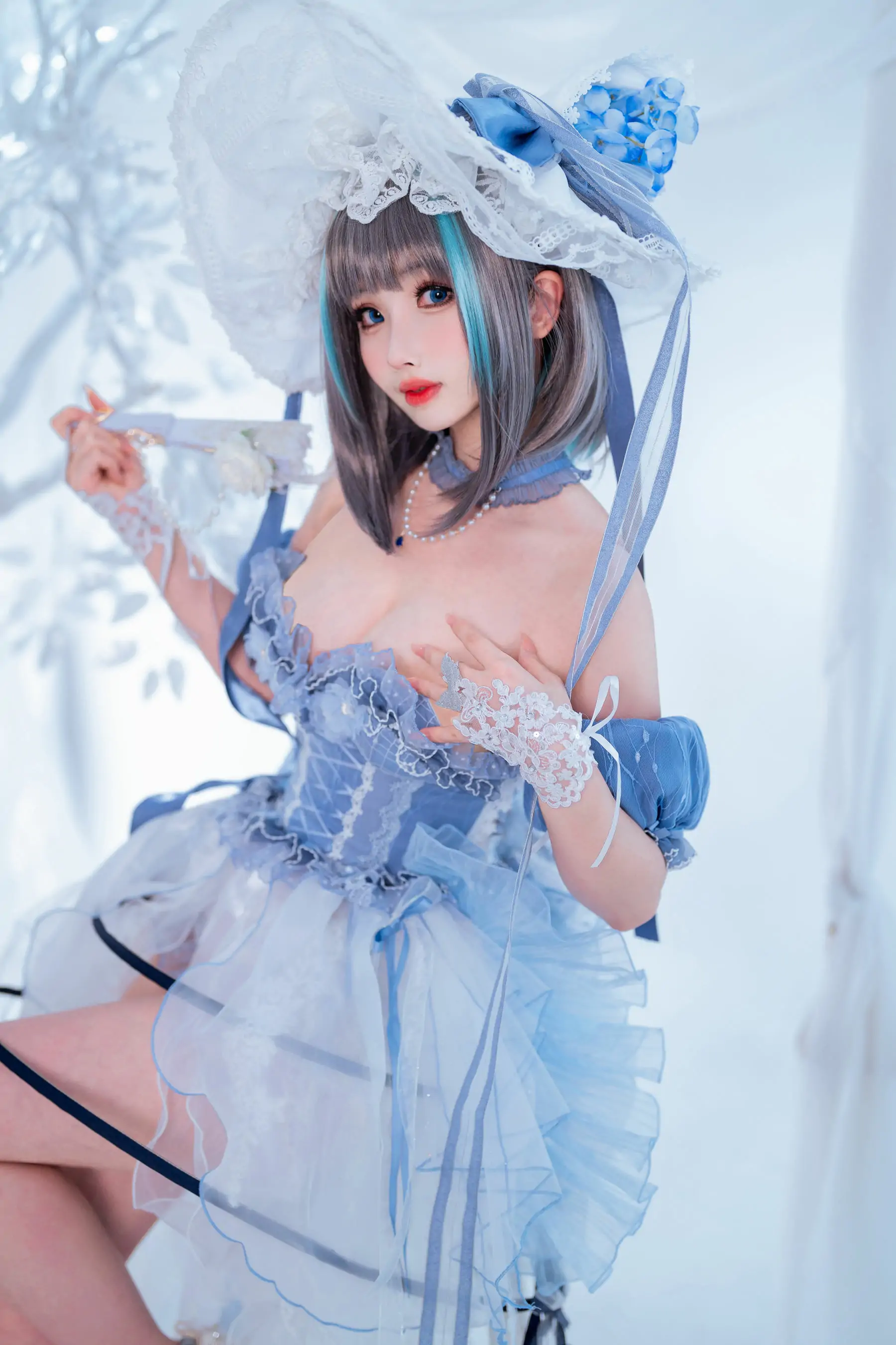 [福利COS] COS福利rioko凉凉子(肉扣热热子) - 柴郡冰雪公主