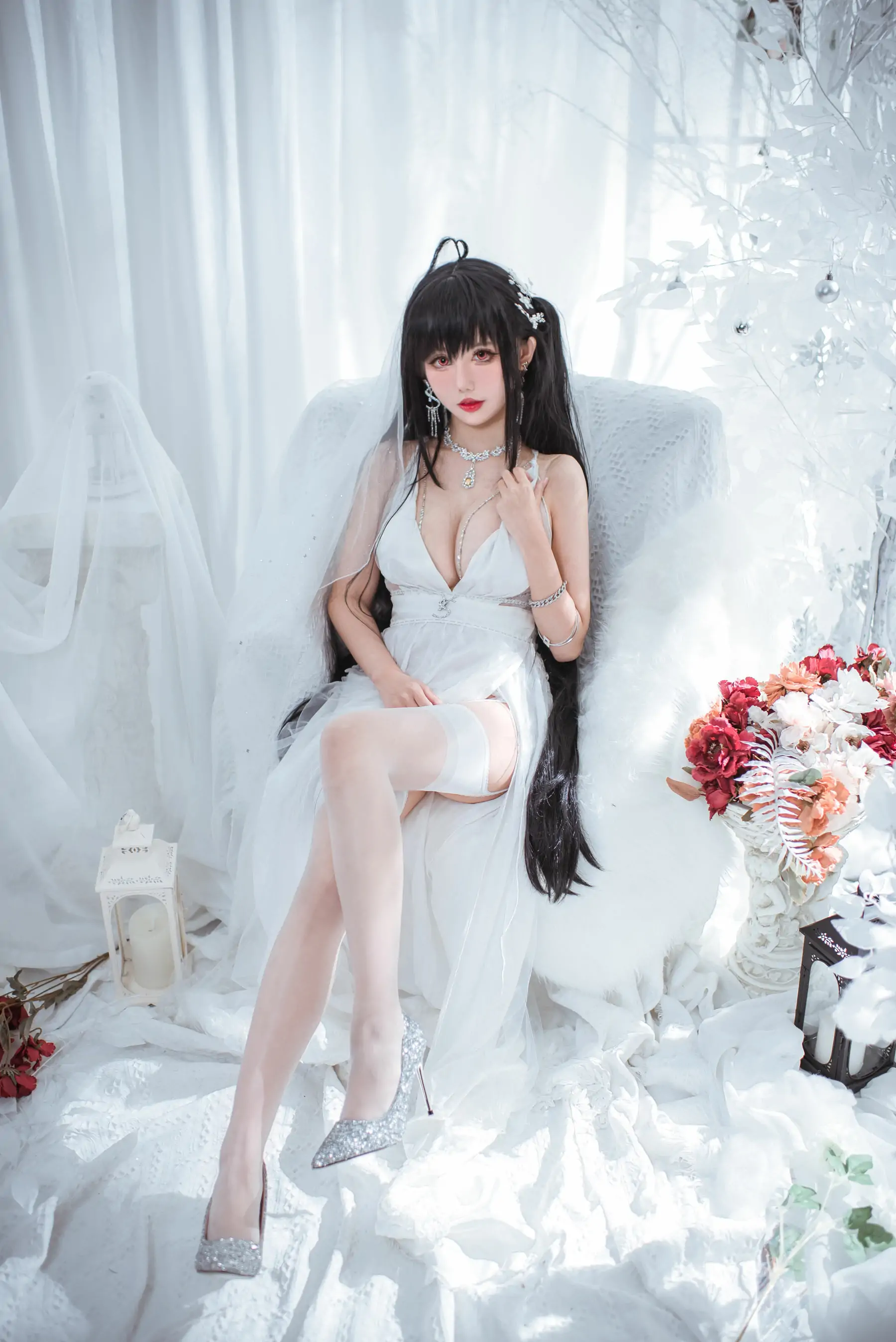 [福利COS] 仙女月 - 大凤纯白婚纱