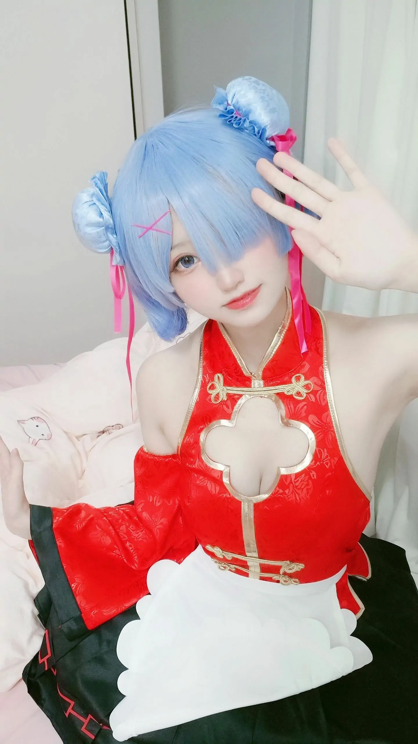 [福利COS] 千阳(ちよ) - 蕾姆旗袍