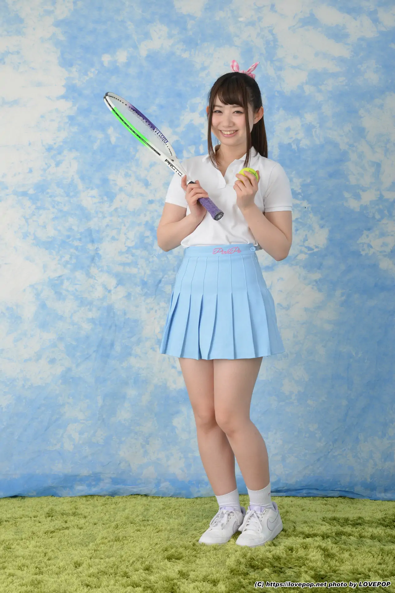 [LOVEPOP] Ayuna Niko あゆな虹恋 tennis ball and racket ! - PPV