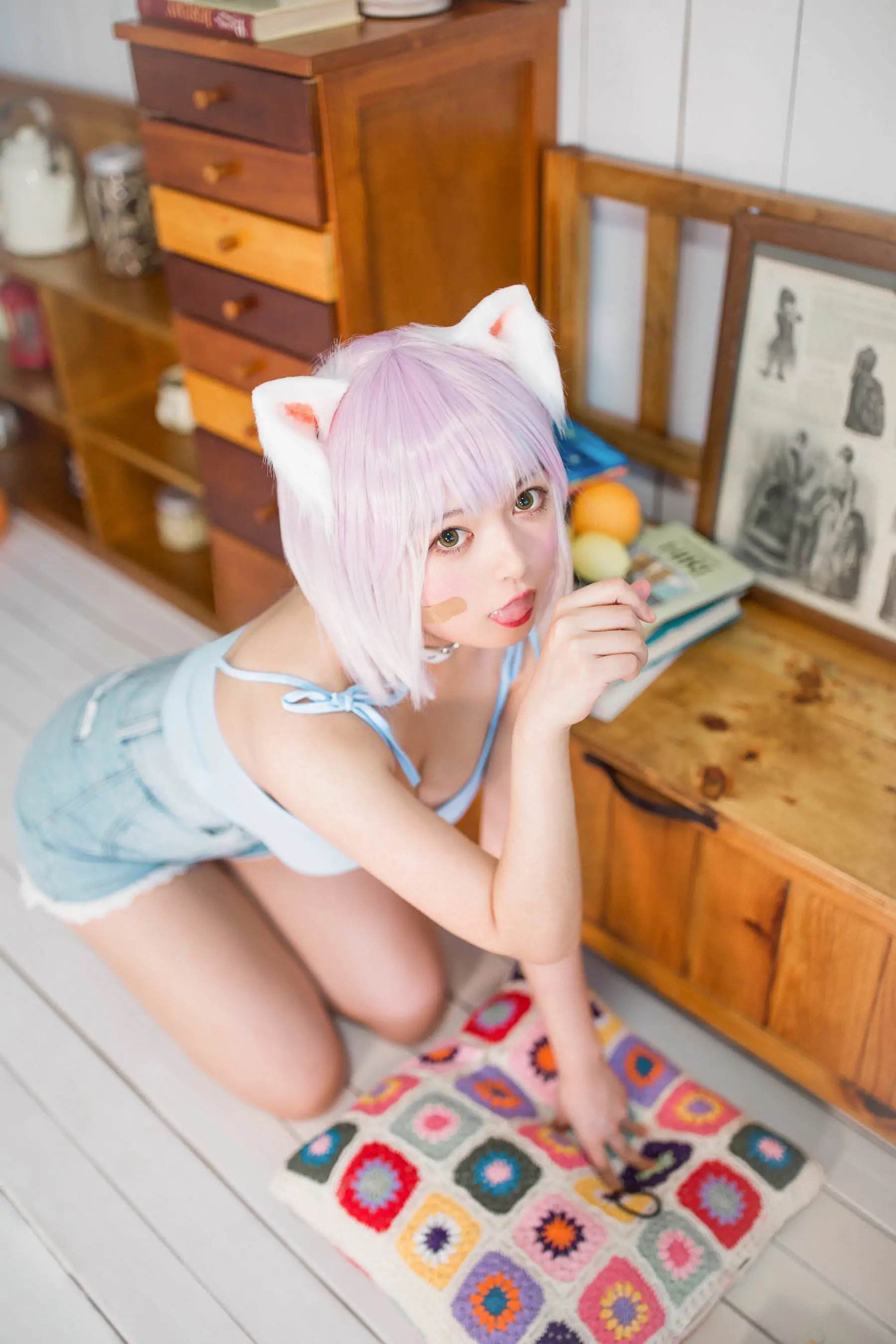 [网红COSER] 大眼萌妹黑猫猫OvO - 养猫小课堂