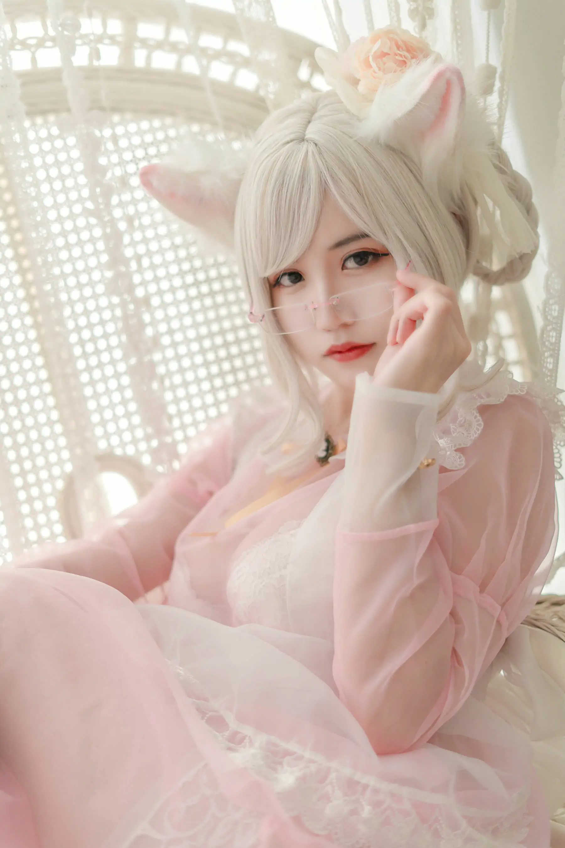 [网红COSER] 动漫博主小仓千代w - 透明粉色女仆