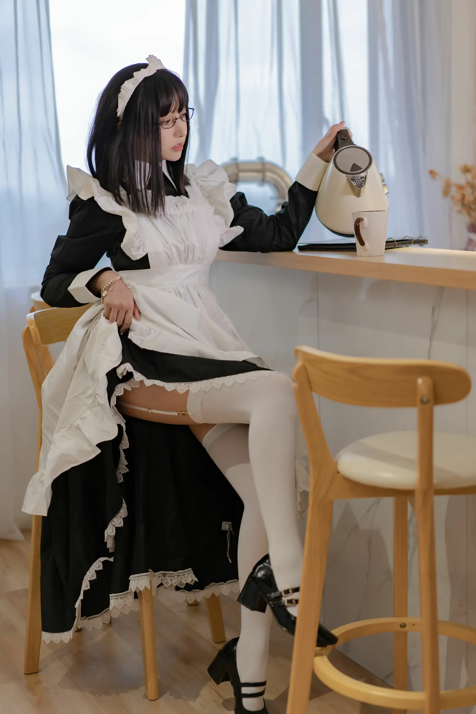 [Cosplay写真] 斗鱼米线线sama - 女仆长裙