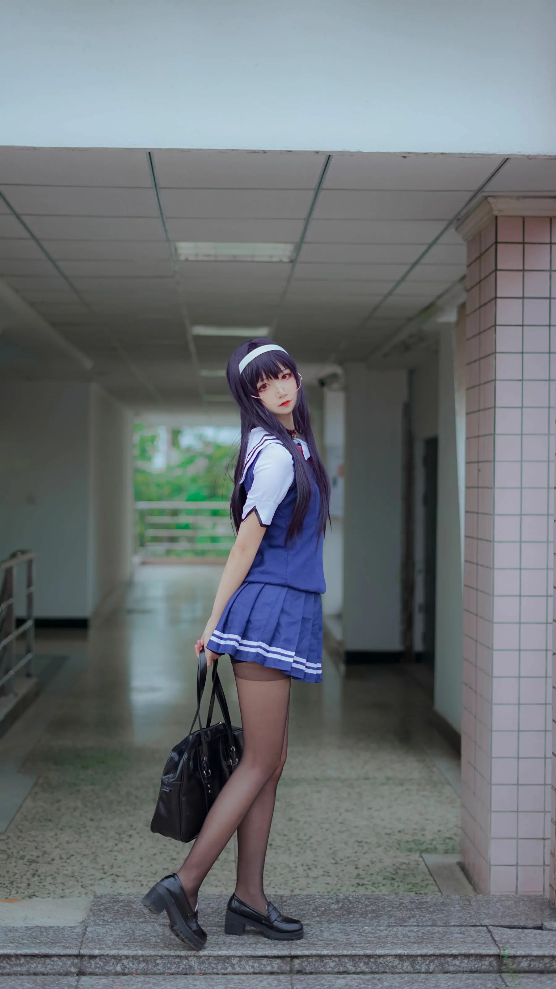 [萝莉COS] 清纯少女五更百鬼 - 学姐校服