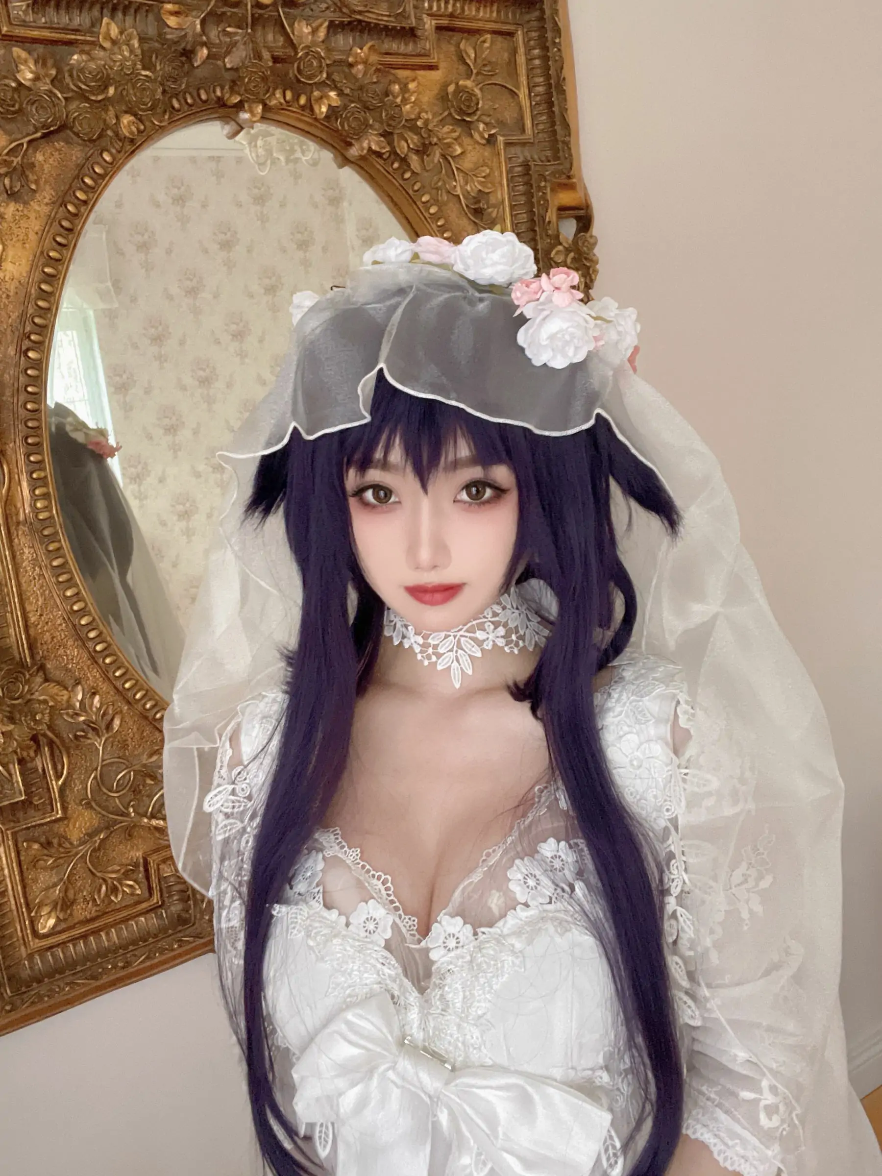 [福利COS] 白嫩美少女鬼畜瑶 - 婚纱