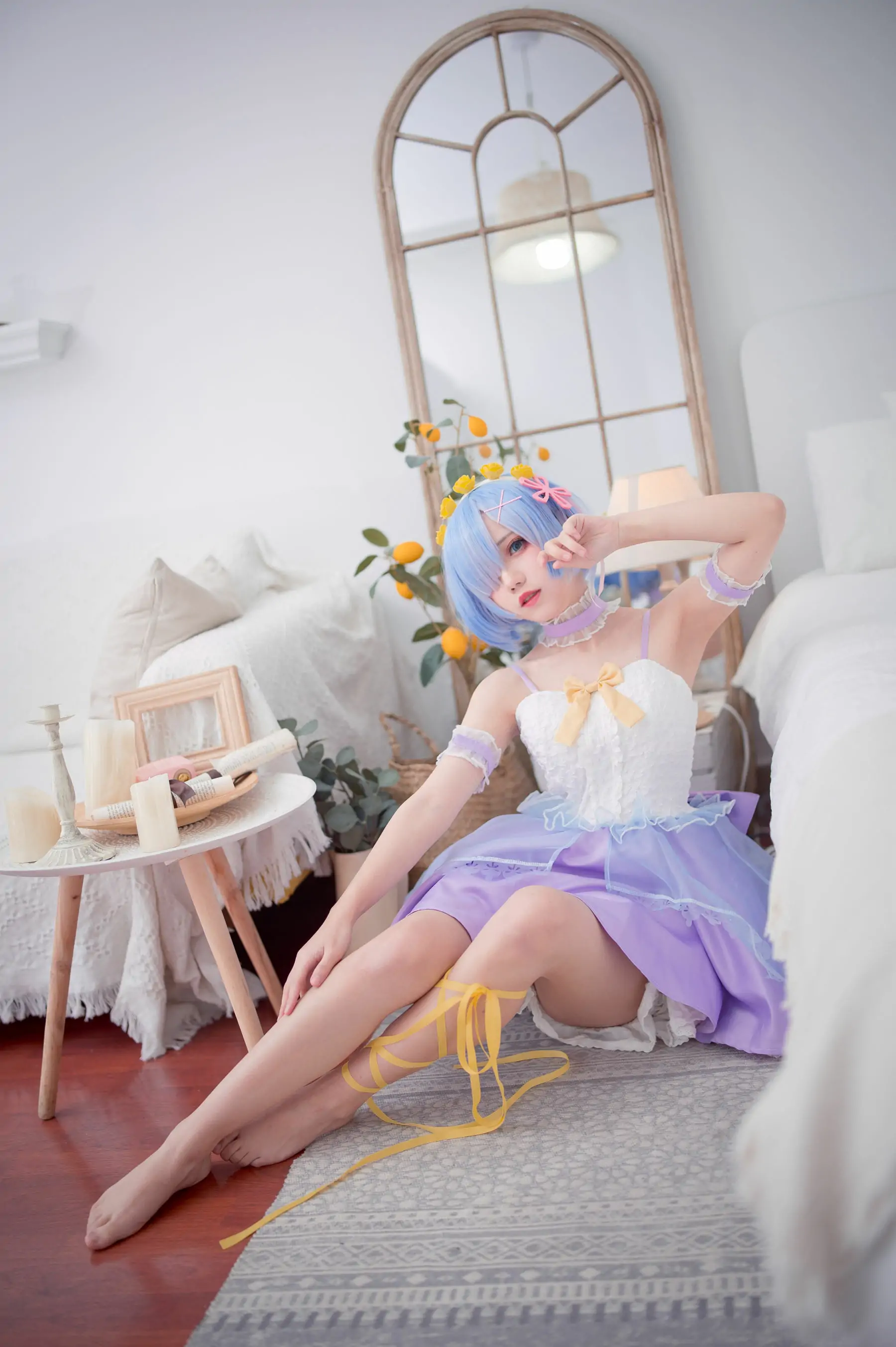 [福利COS] 花柒Hana - 天使蕾姆