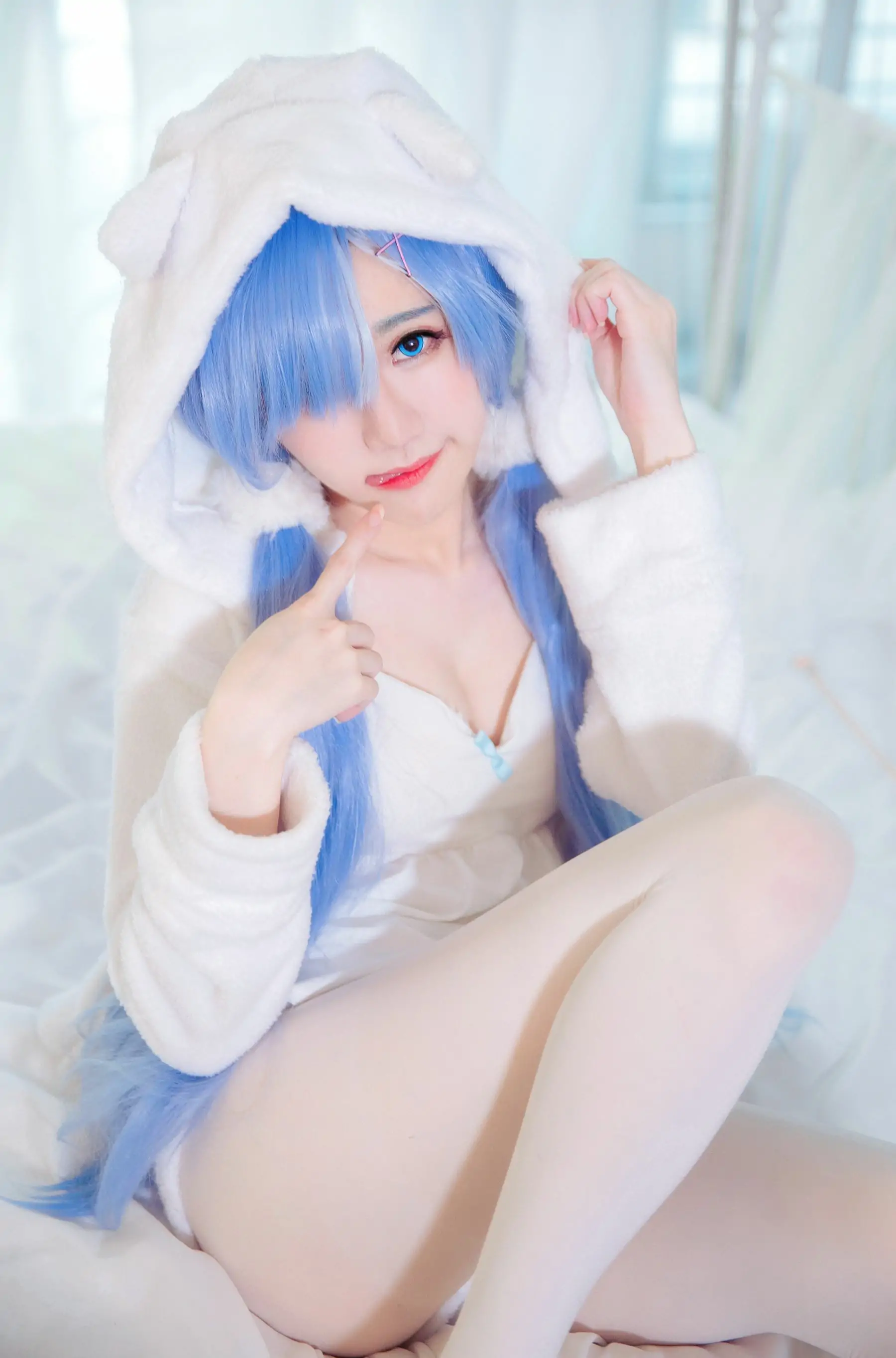 [网红COS] Sally Dorasnow - Rem White Kitty